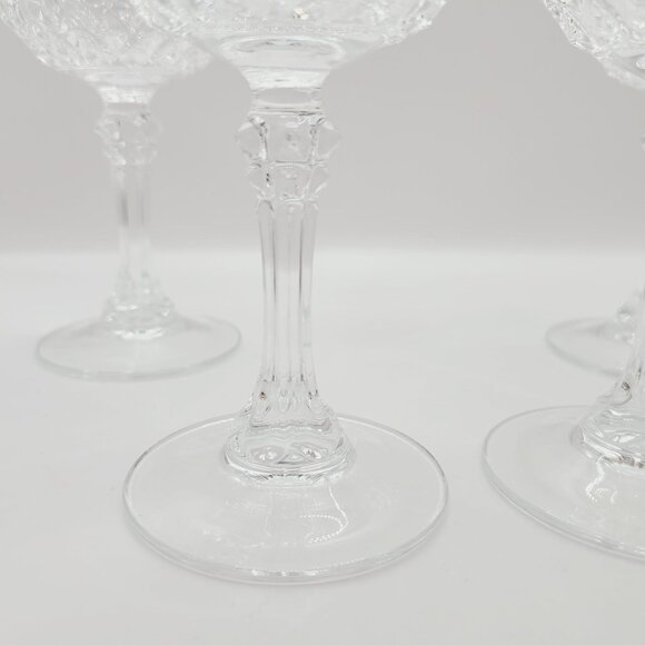 Cristal d'Arques Durand LONGCHAMP Gold Rim Wine Glasses 6.5" Tall - Set of 4 - Picture 9 of 12